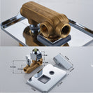 Wall Mount Rainfall Shower Faucet Set Chrome Bathroom Concealed Waterfall Shower System with Swivel tub Spout Mixer Tap