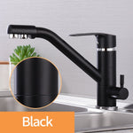 Kitchen Faucet Filter Water Swivel Drinking Faucet Dual Spout Purifier Kitchen Faucets Vessel Sink Mixer Tap Hot and Cold