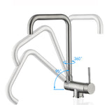 Stainless Steel Kitchen Faucet Lead-free Folding Mixer 360 Degree Swivel Single Handle Nickel Kitchen Sink Taps