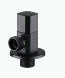 Brass Copper Black Angle Valve for Kitchen Bathroom Toilet  Cold and Hot Water Stop Valve