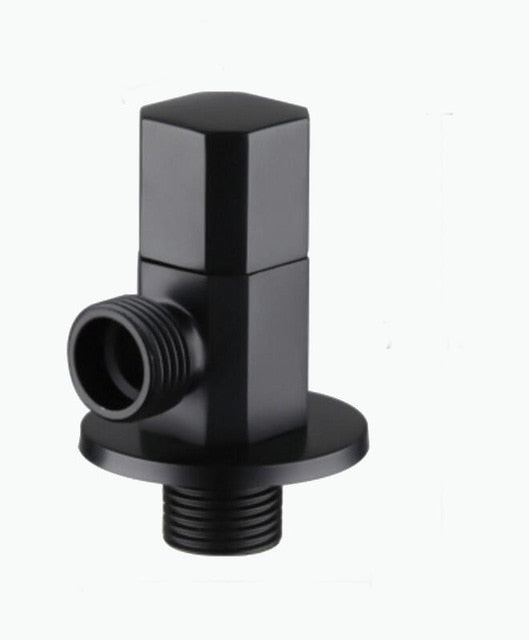 Brass Copper Black Angle Valve for Kitchen Bathroom Toilet  Cold and Hot Water Stop Valve - WELQUEEN