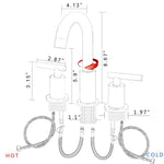 Bathroom Sink Faucet Solid Brass Double Handle Sink Mounted Hot & Cold Mix Basin Faucet European Style Basin Accessories