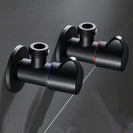 Bathroom Angle Filling Valve | Faucets Black Stainless Steel Kitchen Cold Hot Mixer Tap Accessories Standard G1/2 Threaded