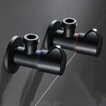 Bathroom Angle Filling Valve | Faucets Black Stainless Steel Kitchen Cold Hot Mixer Tap Accessories Standard G1/2 Threaded