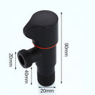 Bathroom Angle Filling Valve | Faucets Black Stainless Steel Kitchen Cold Hot Mixer Tap Accessories Standard G1/2 Threaded