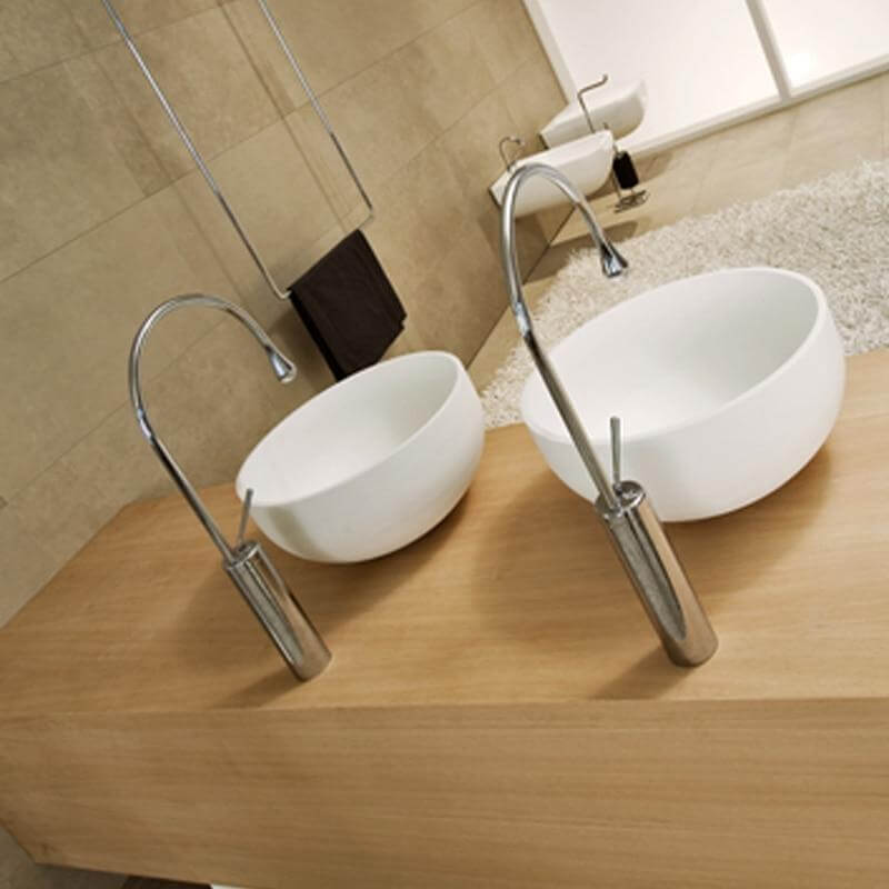 Basin Faucets Modern White Bathroom Faucet Waterfall faucets Single Hole Cold and Hot Water Tap Basin Faucet Mixer Taps - WELQUEEN