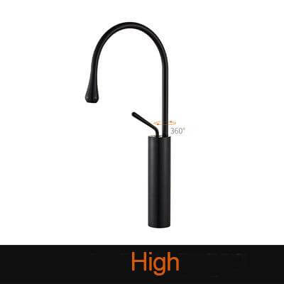 A modern faucet, a cold/hot water mixer tap, for bathroom and