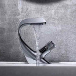 Black Faucet Bathroom Sink Faucets Hot Cold Water Mixer Crane Deck Mounted Single Hole Bath Tap