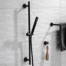 Solid Brass Hand Shower Head with Adjustable Slide Bar Shower Riser Slide Rail Bar