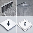 Chrome Shower Faucet Set Bathroom Rainfall Shower Mixers Swivel Spout Bath Shower Crane Hot Cold  Mixer Tap