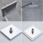 Chrome Shower Faucet Set Bathroom Rainfall Shower Mixers Swivel Spout Bath Shower Crane Hot Cold  Mixer Tap