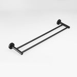 Black Double Arm Towel Holder 304 Stainless Steel Towel Bar Wall Mount Bathroom Towel Rack Hardware Accessory