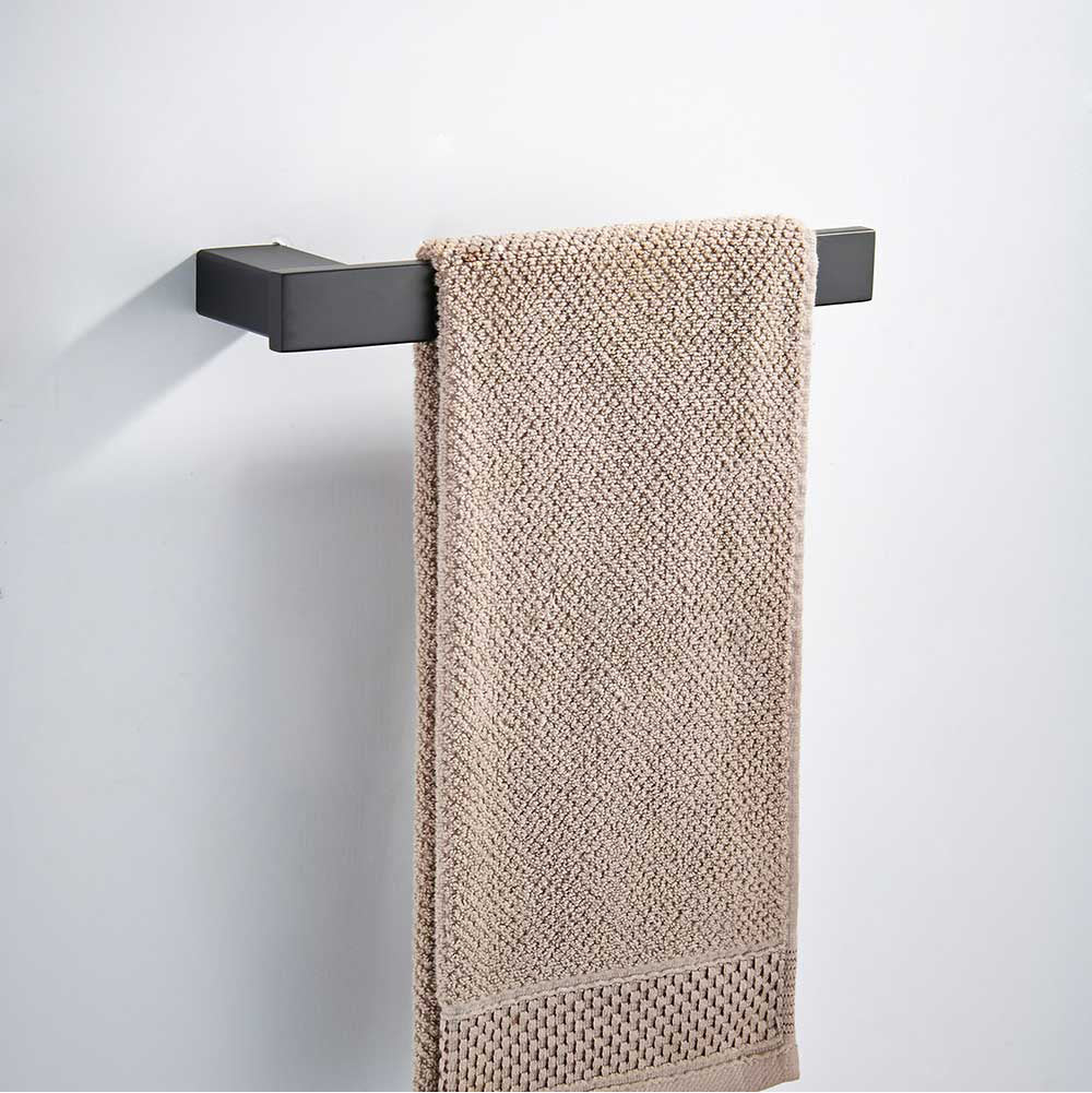 Bathroom Hardware Set Matte Black Paper Holder Towel Rail Rack Robe Hook Toilet Brush Holder Bathroom Accessories - WELQUEEN