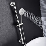 Stainless Steel Adjustable Shower Slide Bar Hand Hold Shower Rail Slide Bar Set With Shower & Hose