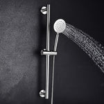 Stainless Steel Adjustable Shower Slide Bar Hand Hold Shower Rail Slide Bar Set With Shower & Hose