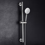 Stainless Steel Adjustable Shower Slide Bar Hand Hold Shower Rail Slide Bar Set With Shower & Hose