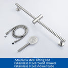 Stainless Steel Adjustable Shower Slide Bar Hand Hold Shower Rail Slide Bar Set With Shower & Hose