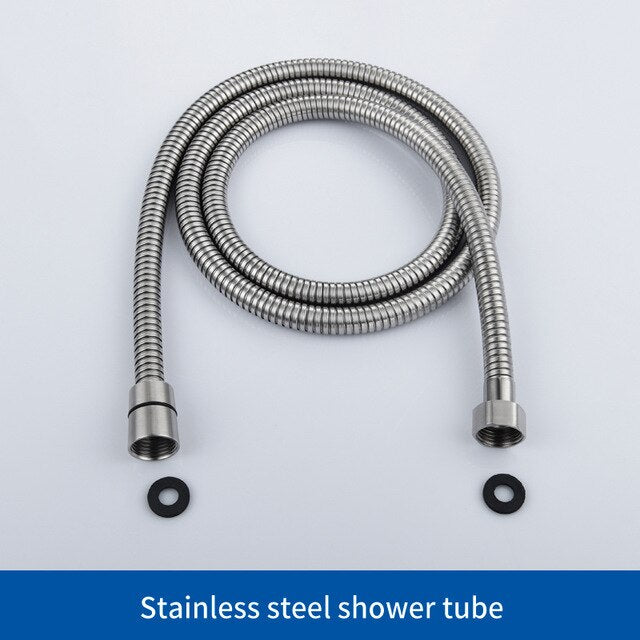SUS304 Stainless Steel Adjustable Shower Slide Bar Hand Hold Shower Rail Slide Bar Set With SUS304 Shower & Hose Brushed Nickel - WELQUEEN