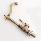 Antique Basin Brass Faucets Bathroom Sink Mixer Deck Faucet Rotate Single Handle Hot And Cold Water Mixer Taps Crane Tap