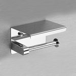 SUS 304 Stainless Steel Toilet Paper Holder with Phone Shelf Bathroom Tissue Holder Toilet Paper Roll Holder