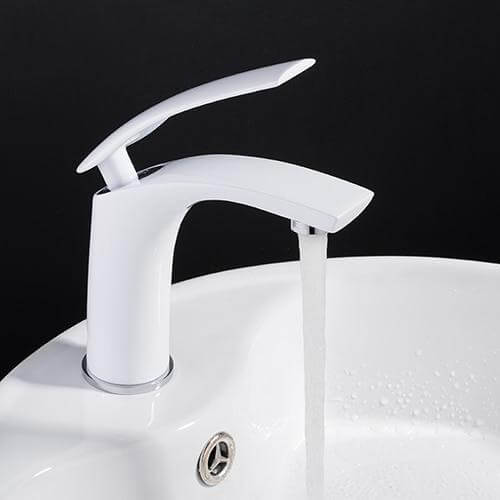 Brass Basin Faucet Solid Cold & Hot Water Bathroom Faucet Single Handle Water Sink Tap Bathroom Accessories - WELQUEEN