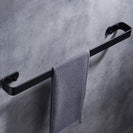 Towel Bar Black Space Aluminum Wall Mounted Single Washroom Towel Rack Hanging Holder Accessories Bathroom Towel Holder Square