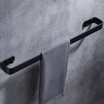 Towel Bar Black Space Aluminum Wall Mounted Single Washroom Towel Rack Hanging Holder Accessories Bathroom Towel Holder Square
