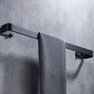 Towel Bar Black Space Aluminum Wall Mounted Single Washroom Towel Rack Hanging Holder Accessories Bathroom Towel Holder Square