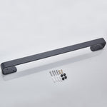 Towel Bar Black Space Aluminum Wall Mounted Single Washroom Towel Rack Hanging Holder Accessories Bathroom Towel Holder Square