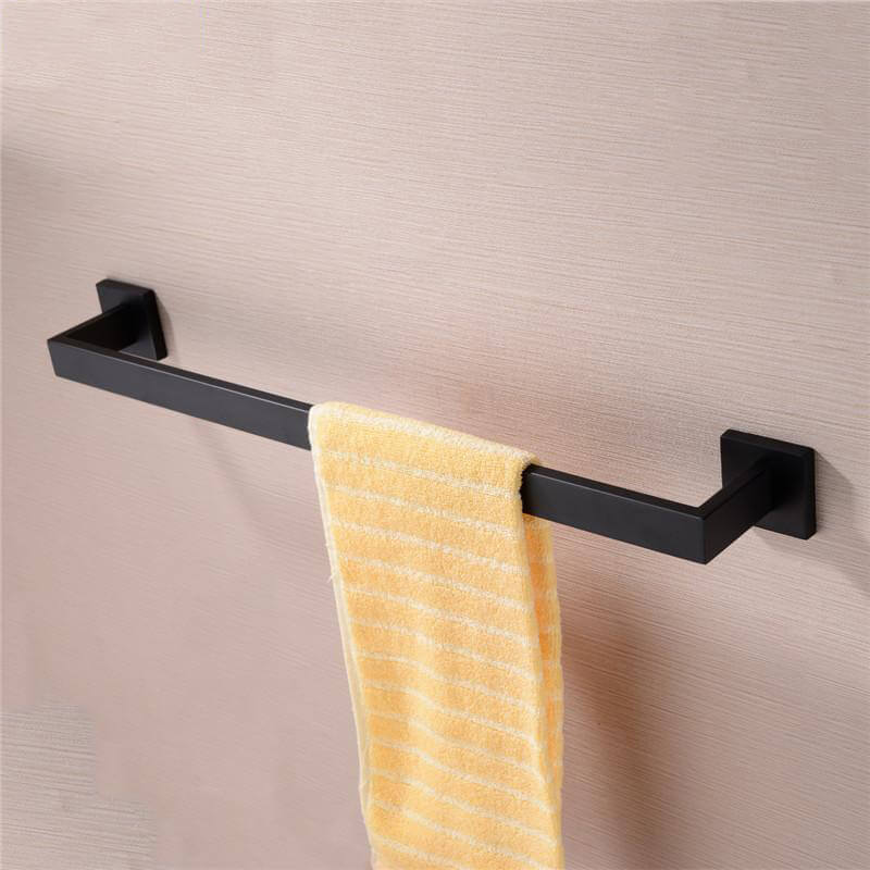 Bathroom Hardware Set | Black Robe Hook Towel Rail Rack Bar Shelf Paper Holder Toothbrush Holder Bathroom Accessories - WELQUEEN