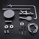 Shower Thermostatic Faucet Shower Faucets Bathroom Bath Shower Mixer Set Waterfall Rain Shower Head Set Bathtub Faucet Tap