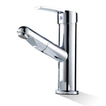 Solid Brass Chrome Faucets Pull Out Bathroom Basin Faucet Hot Cold Water Mixer Tap Deck Mount Sink Faucet