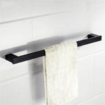 New SUS 304 Stainless Steel Bathroom Hardware Set Black Matte Paper Holder Toothbrush Holder Towel Bar Bathroom Accessories