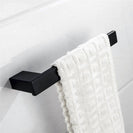 New SUS 304 Stainless Steel Bathroom Hardware Set Black Matte Paper Holder Toothbrush Holder Towel Bar Bathroom Accessories