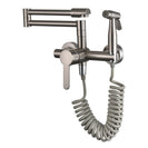 Foldable Kitchen Faucets Solid Brass Kitchen Sink Mixer Tap Hot & Cold Wall Mounted With Bidet Sprayer Rotating Sink Mixer