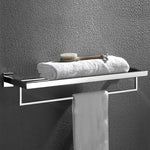 Stainless Steel Bathroom Hardware Set Mirror Chrome Polished Towel Rack Toilet Paper Holder Towel Bar Hook Bathroom Accessories