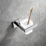 Stainless Steel Bathroom Hardware Set Mirror Chrome Polished Towel Rack Toilet Paper Holder Towel Bar Hook Bathroom Accessories