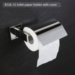 Stainless Steel Bathroom Hardware Set Mirror Chrome Polished Towel Rack Toilet Paper Holder Towel Bar Hook Bathroom Accessories