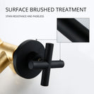 Wall-Mounted Bathroom Taps Top Fashion 3 Hole Sink Basin Mixer Tap Set Bathroom Spout Faucet With Double Lever