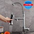 Kitchen Faucet Pull Down Nozzle Dual Mode Water Mixer Single Handle Hot Cold 2 Outlet Shower 360 Swivel Kitchen Taps