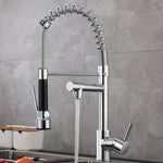 Kitchen Faucet Pull Down Nozzle Dual Mode Water Mixer Single Handle Hot Cold 2 Outlet Shower 360 Swivel Kitchen Taps