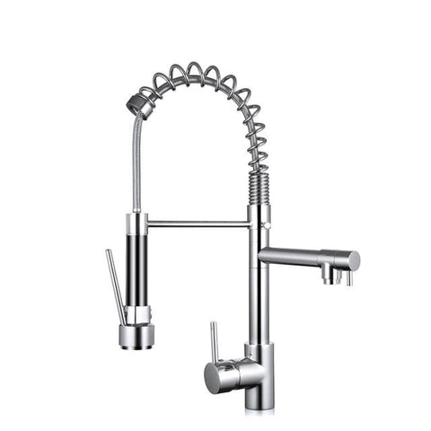 Kitchen Faucet Pull Down Nozzle Dual Mode Water Mixer Single Handle Hot Cold 2 Outlet Shower 360 Swivel Kitchen Taps - WELQUEEN