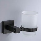 Aluminum Bathroom Accessories Black Towel Rack Towel Ring Hair Dryer Holder Wall Mounted Toilet Paper Holder Soap Basket