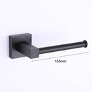 Aluminum Bathroom Accessories Black Towel Rack Towel Ring Hair Dryer Holder Wall Mounted Toilet Paper Holder Soap Basket