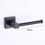 Aluminum Bathroom Accessories Black Towel Rack Towel Ring Hair Dryer Holder Wall Mounted Toilet Paper Holder Soap Basket