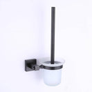 Aluminum Bathroom Accessories Black Towel Rack Towel Ring Hair Dryer Holder Wall Mounted Toilet Paper Holder Soap Basket