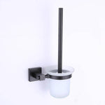 Aluminum Bathroom Accessories Black Towel Rack Towel Ring Hair Dryer Holder Wall Mounted Toilet Paper Holder Soap Basket
