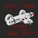 Bathroom Thermostatic Mixer Tap Hot And Cold Bathroom Mixer Mixing Valve Bathtub Faucet Thermostatic Shower Faucets Set