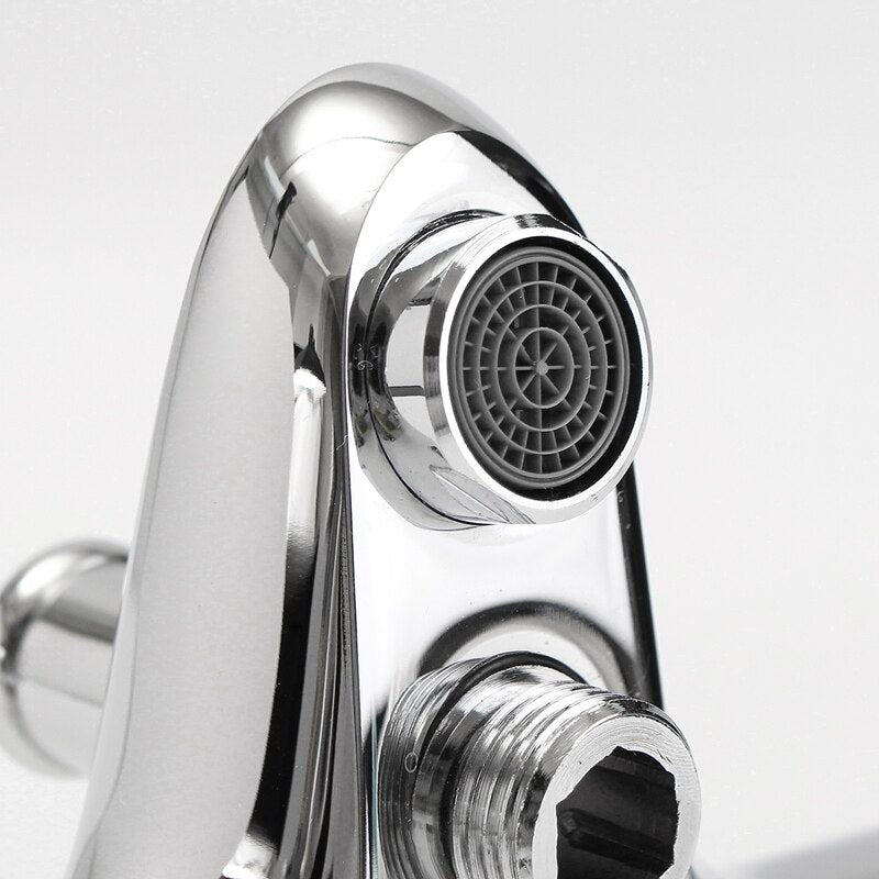 Bathroom Thermostatic Mixer Tap Hot And Cold Bathroom Mixer Mixing Valve Bathtub Faucet Thermostatic Shower Faucets Set - WELQUEEN