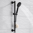 Adjustable Slide Bar with Handshower Set Matte Black Stainless Steel Round Shower Riser Rail Bar With Hose and Shower